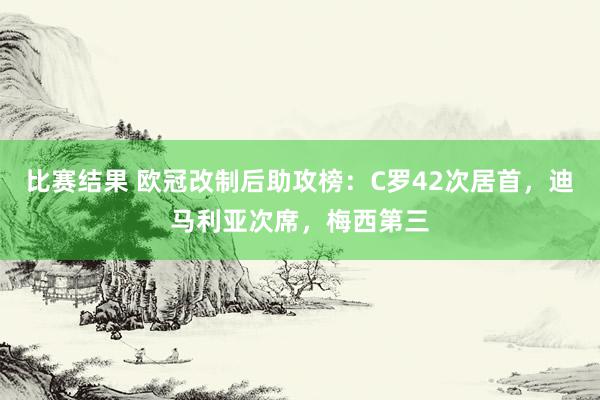 比赛结果 欧冠改制后助攻榜：C罗42次居首，迪马利亚次席，梅西第三