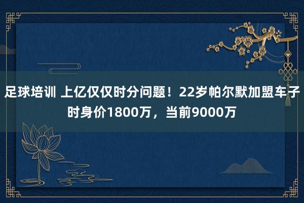 足球培训 上亿仅仅时分问题！22岁帕尔默加盟车子时身价1800万，当前9000万