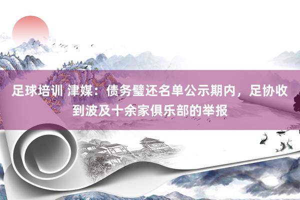 足球培训 津媒：债务璧还名单公示期内，足协收到波及十余家俱乐部的举报